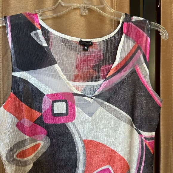 EUC Silk-Like Geometric Tank - Picture 3 of 7